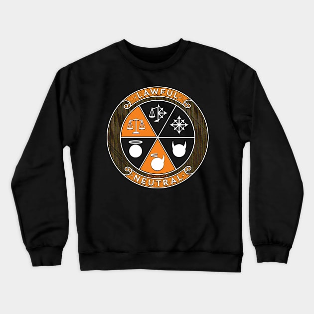 Lawful Neutral Crewneck Sweatshirt by RaygunTeaParty